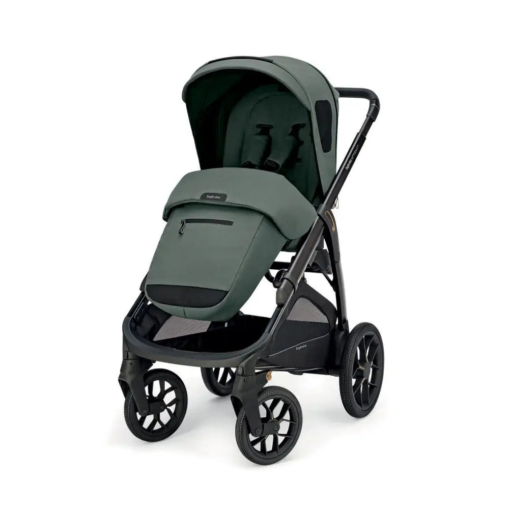 Inglesina Aptica XT 3-in-1 Travel System – Taiga Green | Lie-Flat Car Seat & 360° Base General Inglesina