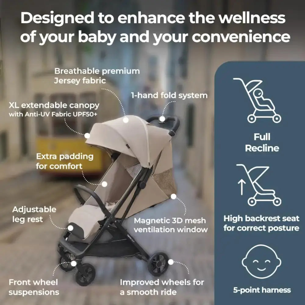 Inglesina Quid 3 Travel Stroller - Cosmic Black