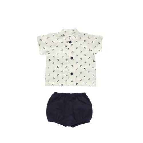 Juliana Baby Boys Nautical Anchor 2 Piece Set Juliana