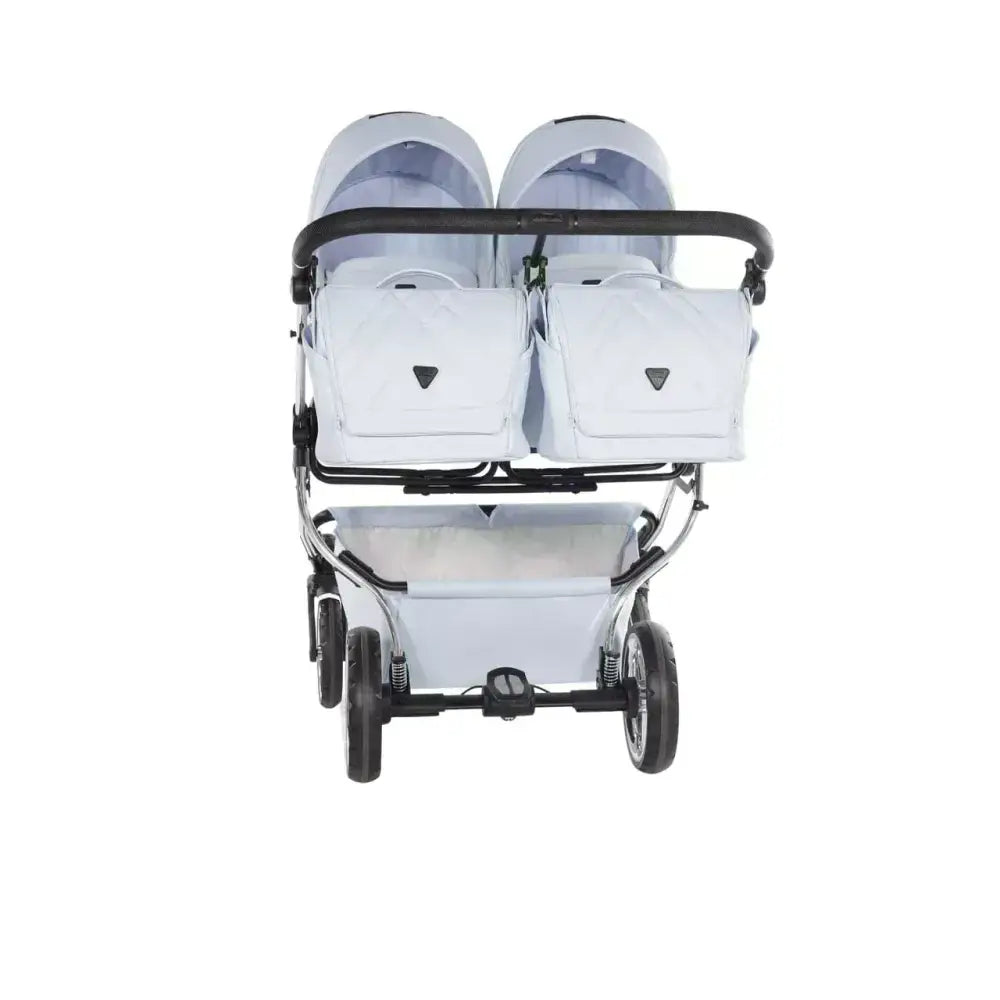 Junama Compact Double Stroller - Blue Leatherette Junama