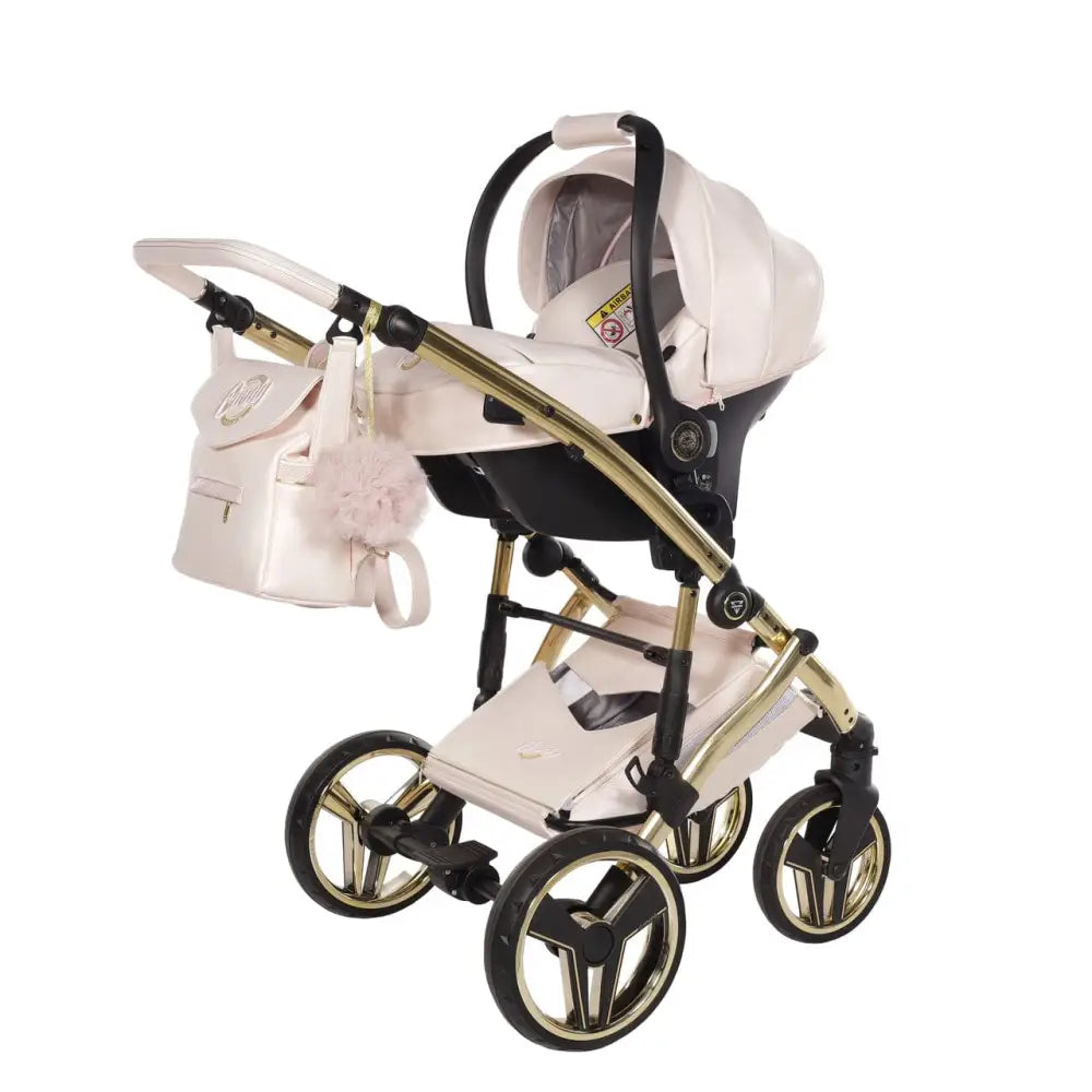Junama Diamond 4 in 1 Travel System with Isofix Base - Premium Pearl Candy Pink Junama
