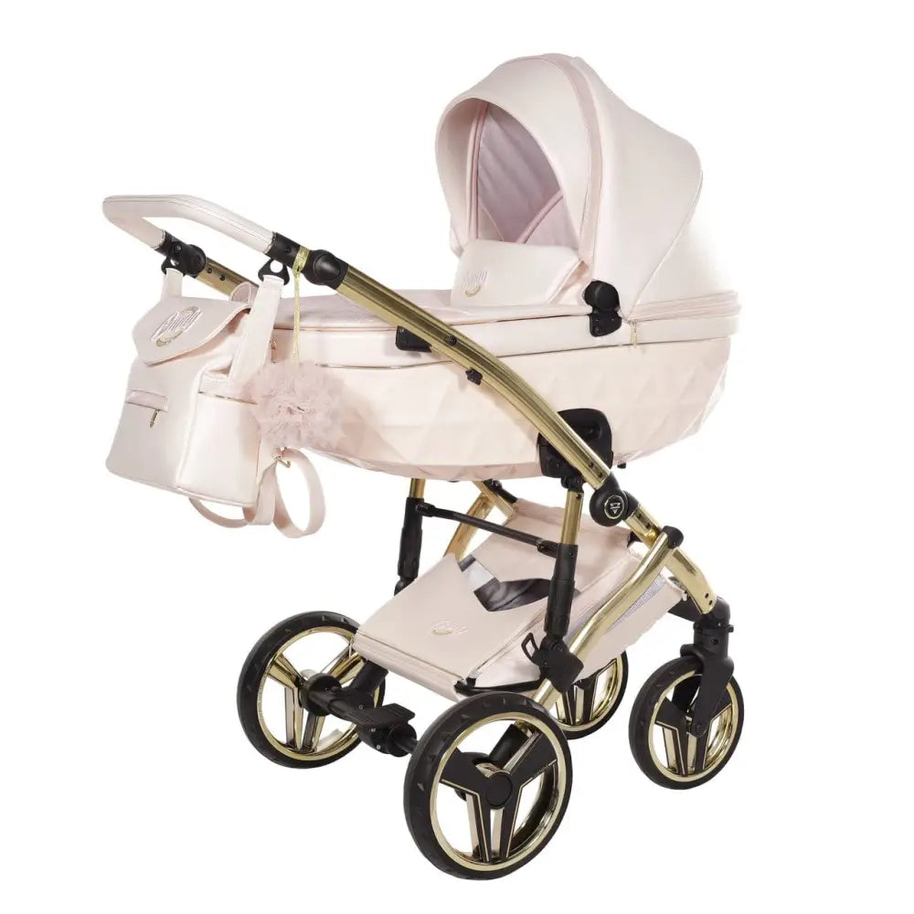 Junama Diamond 4 in 1 Travel System with Isofix Base - Premium Pearl Candy Pink Junama