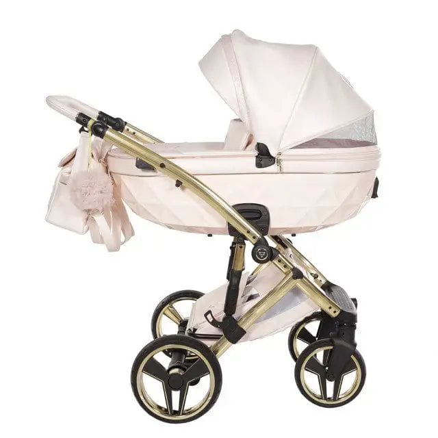 Junama Diamond 4 in 1 Travel System with Isofix Base - Premium Pearl Candy Pink Junama