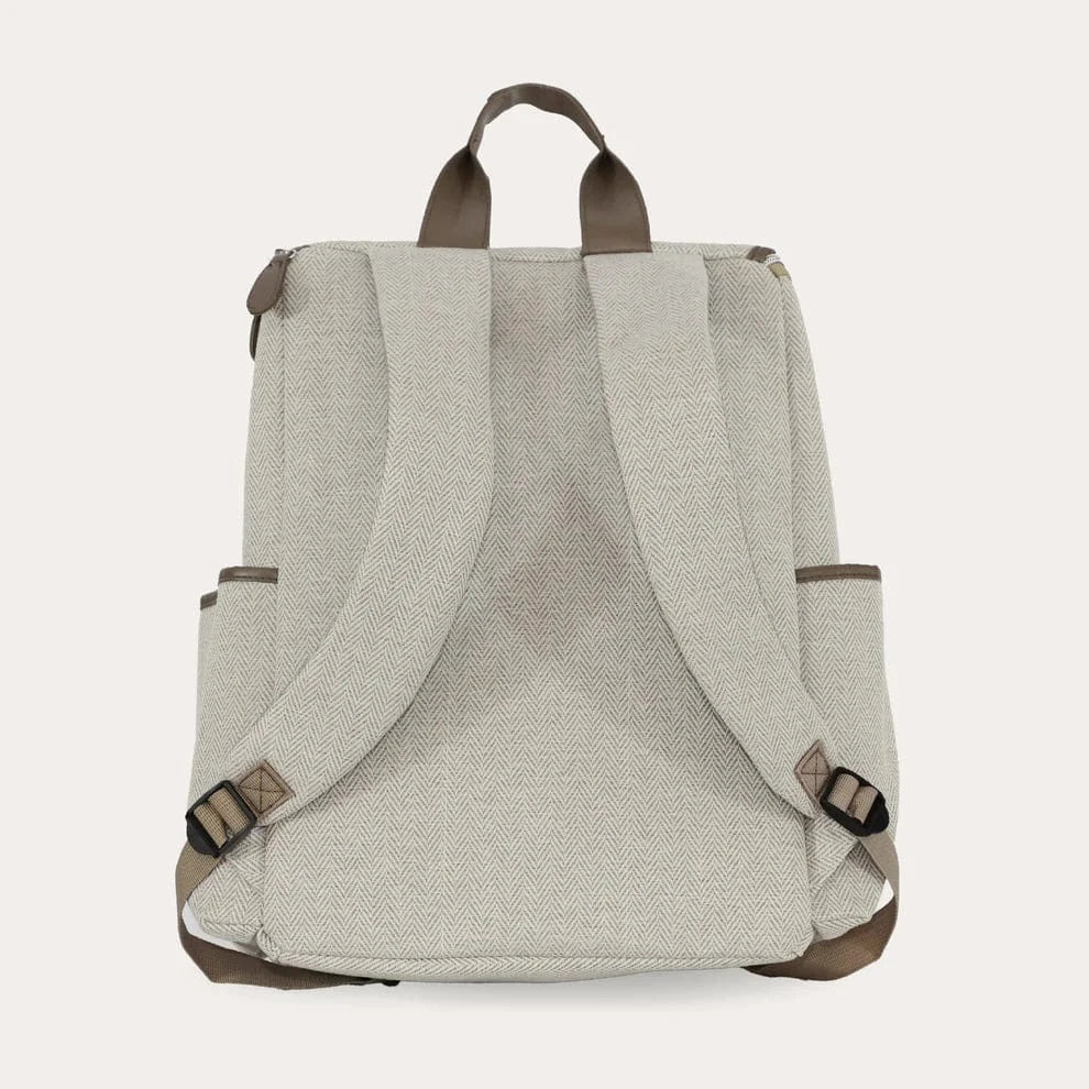 My Babiie Backpack Changing Bag - Oatmeal Herringbone General My Babiie