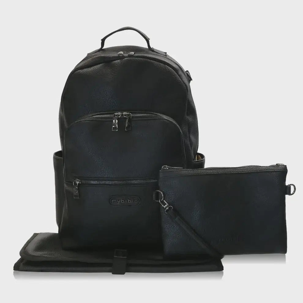 My Babiie Backpack Pro Changing Bag - Black & Gunmetal General My Babiie