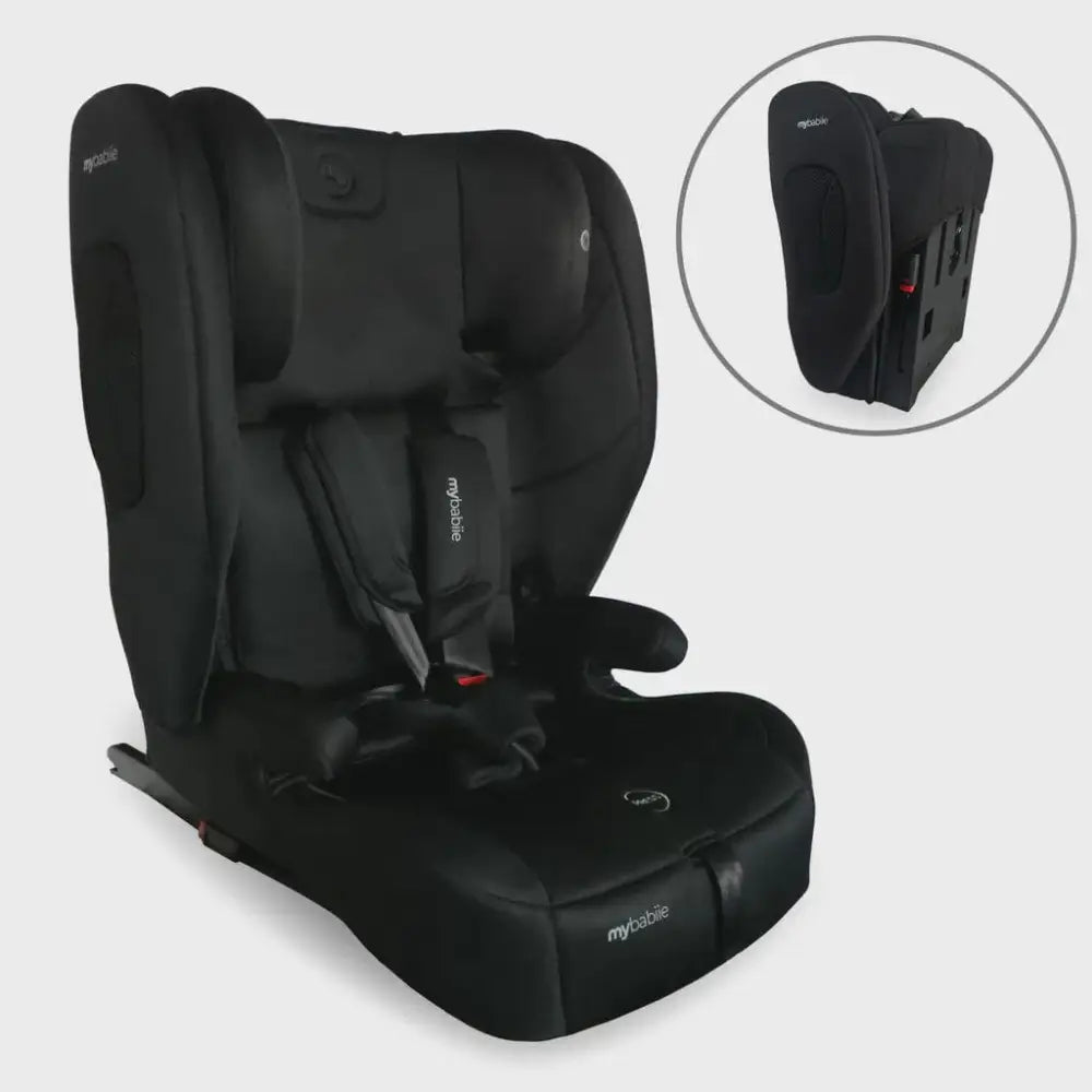 My Babiie Foldable i-Size Isofix Toddler Booster Seat - Black My Babiie