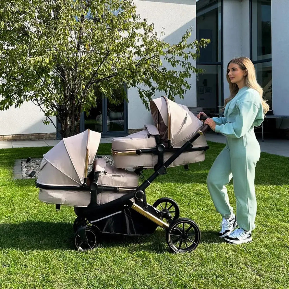 My Babiie MB33 Tandem Single to Double Pram - Giraffe Print My Babiie