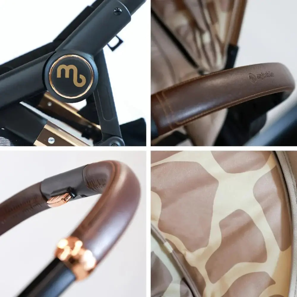 My Babiie MB33 Tandem Single to Double Pram - Giraffe Print My Babiie