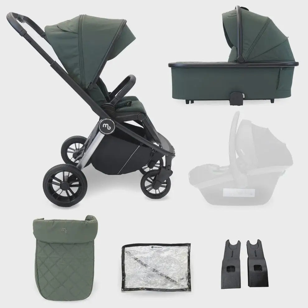 My Babiie MB450 2 in 1 Travel System - Forest Green General My Babiie