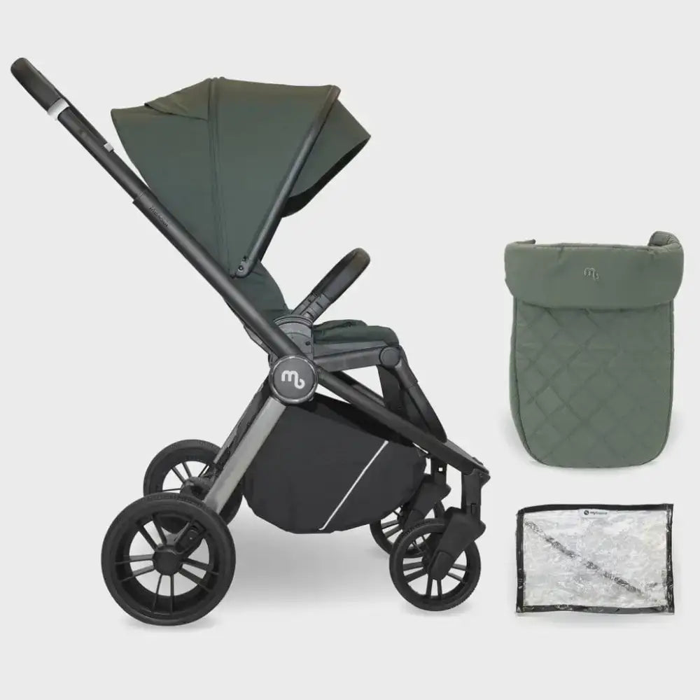 My Babiie MB450 forward and rear facing Pushchair - Forest Green My Babiie