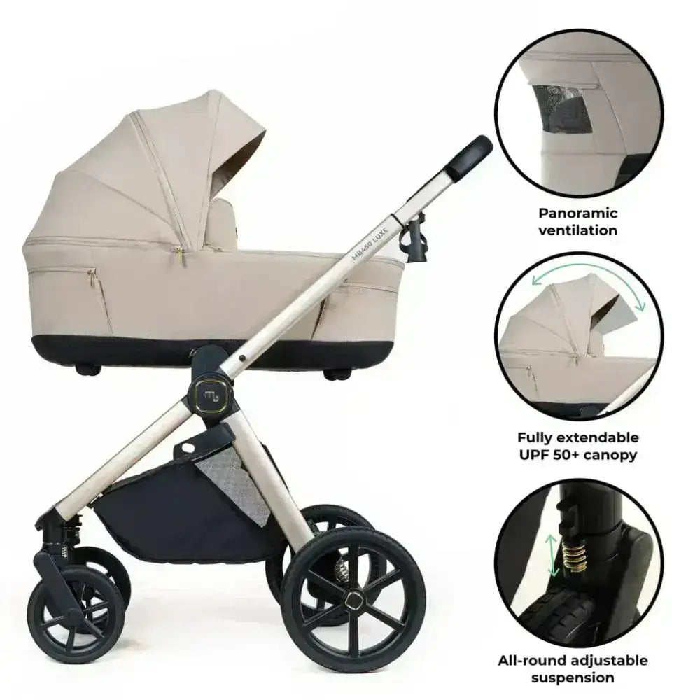 My Babiie My Babiie MB450 Luxe 3-in-1 Travel System with Isofix– Feather