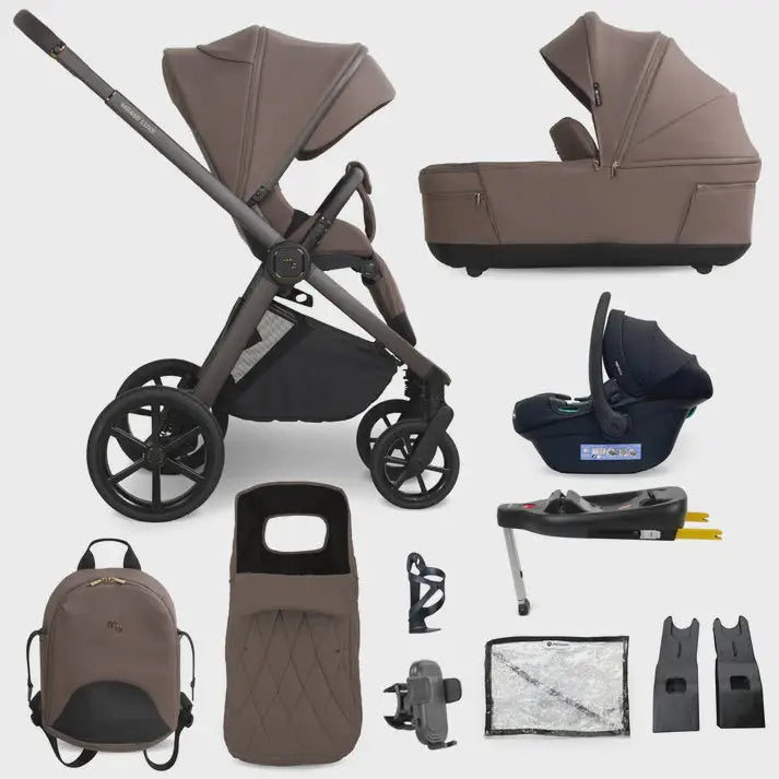 My Babiie MB450 Luxe 4-in-1 Travel System with ISOFIX Base – Cookie (Exclusive)