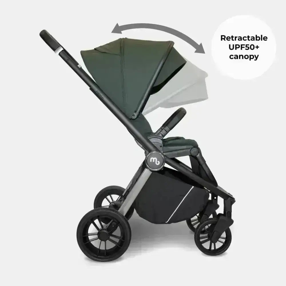 My Babiie MB450 forward and rear facing Pushchair - Forest Green My Babiie