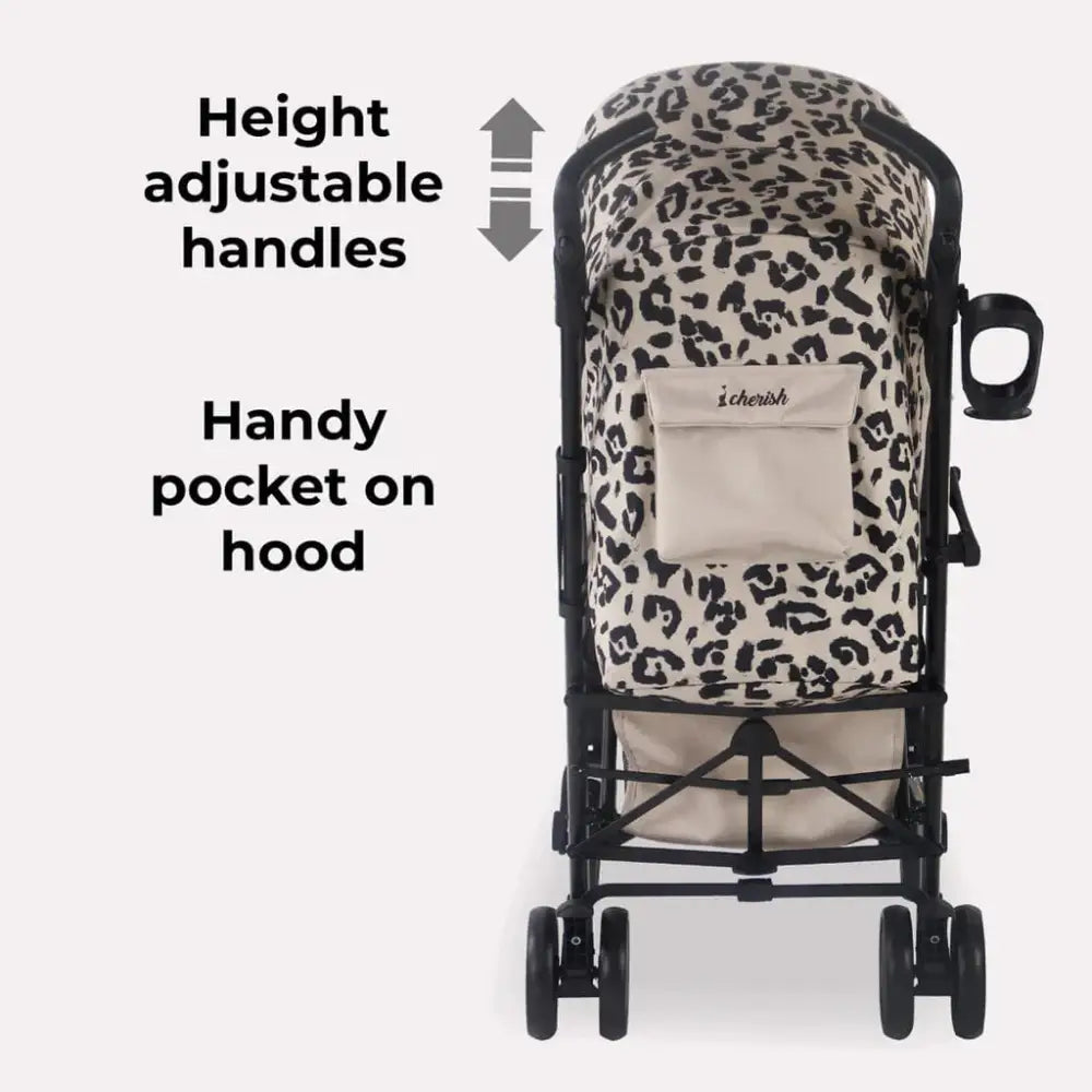 My Babiie MB51 Plus Stroller with Raincover - Fawn Leopard General My Babiie