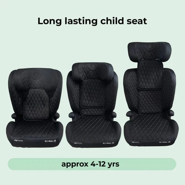 My Babiie MBCS23 i-Size (100-150cm) High Back Booster Car Seat - Black My Babiie