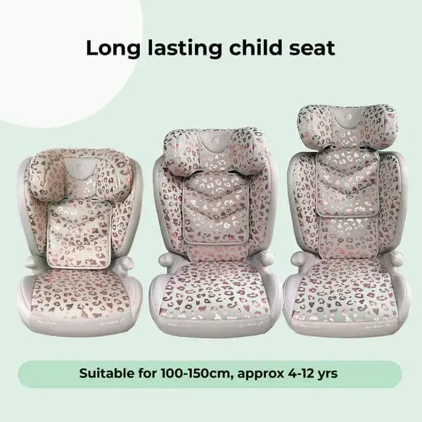 My Babiie MBCS23 i-Size (100-150cm) High Back Booster Car Seat - Blush Leopard My Babiie