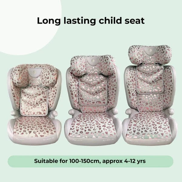 My Babiie MBCS23 i-Size (100-150cm) High Back Booster Car Seat - Blush Leopard My Babiie