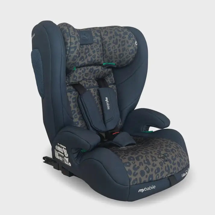 My Babiie MBCS75 Toddler to Booster R129 Car Seat with ISOFIX - Navy Leopard