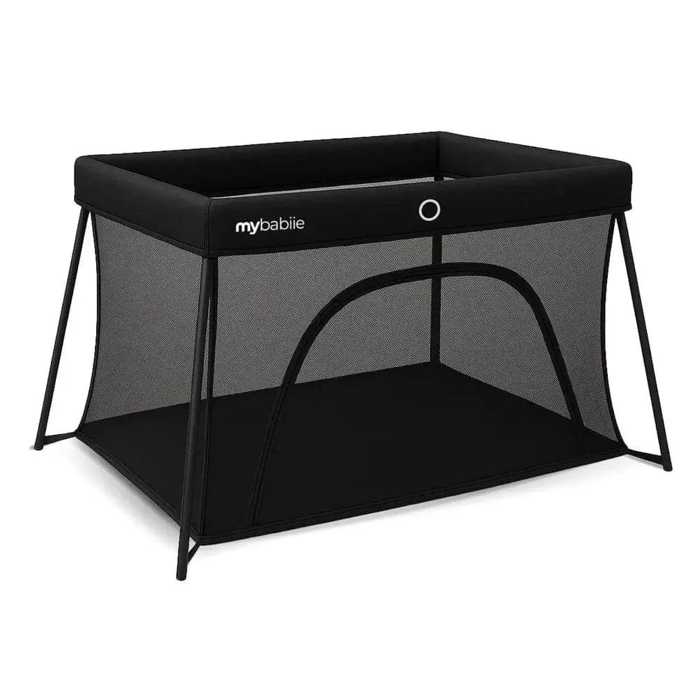 My Babiie MBTC2 Air-Light 2-in-1 Travel Cot with Bassinet – Black My Babiie