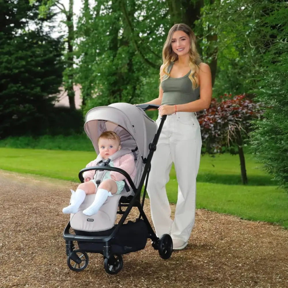 My Babiie MBx7 Plus Auto Fold Stroller - Camel My Babiie