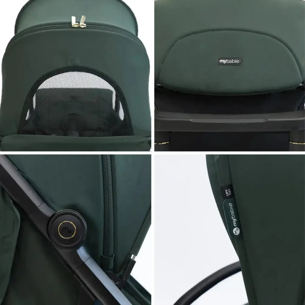My Babiie MBx7 Plus Auto Fold Stroller - Green My Babiie
