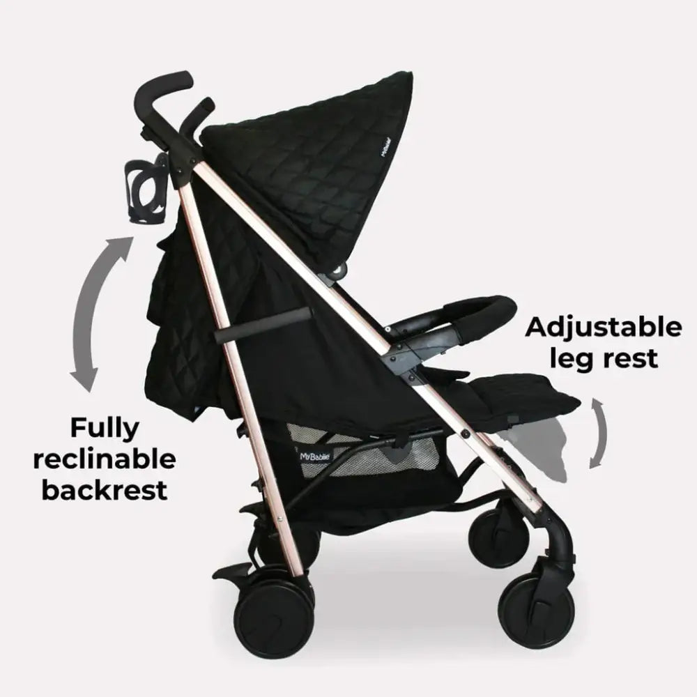 My Babiie Plus MB51 Stroller with Raincover - Quilted Black stroller My Babiie