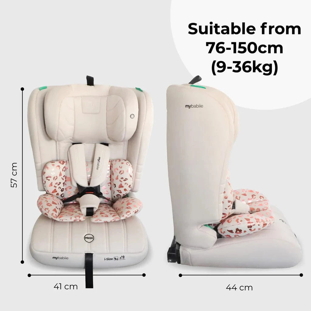 My Babiie Toddler to Booster R129 Car Seat - Pink Leopard My Babiie