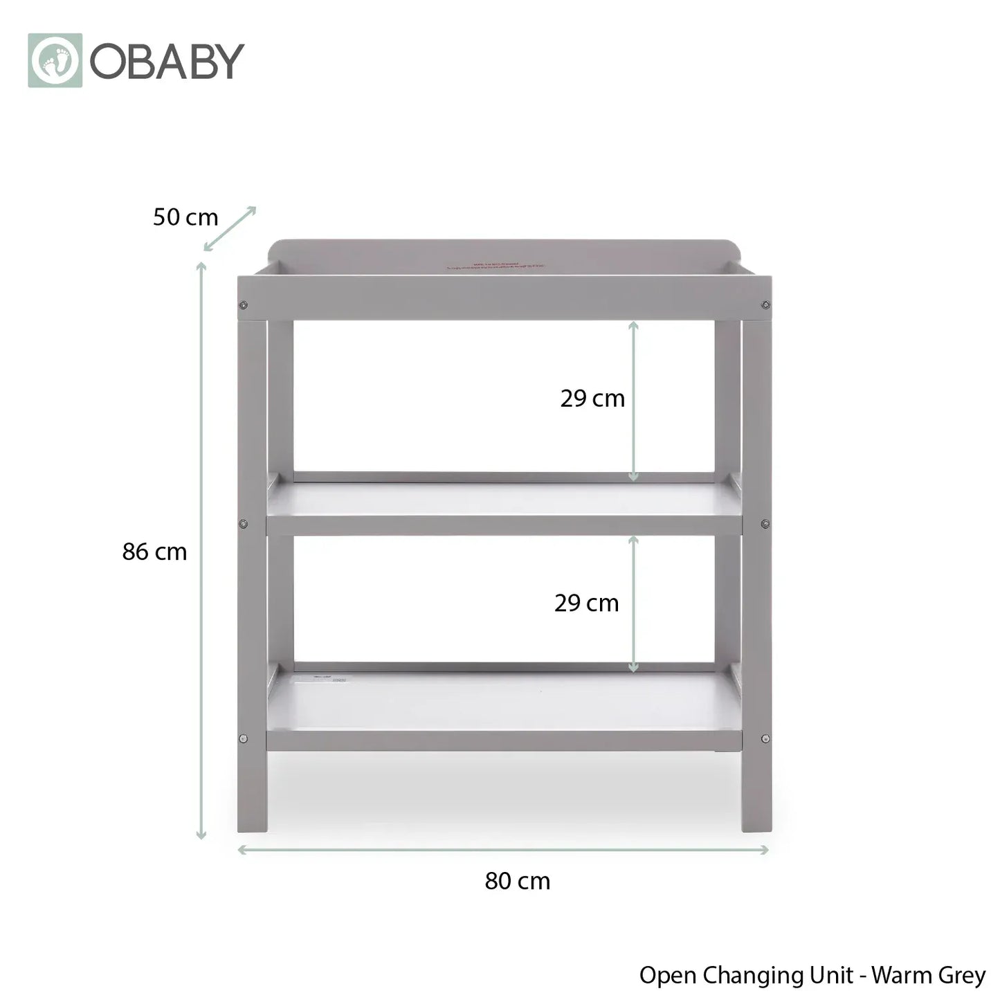 OBaby Grace 2 Piece Room Set - Warm Grey Obaby