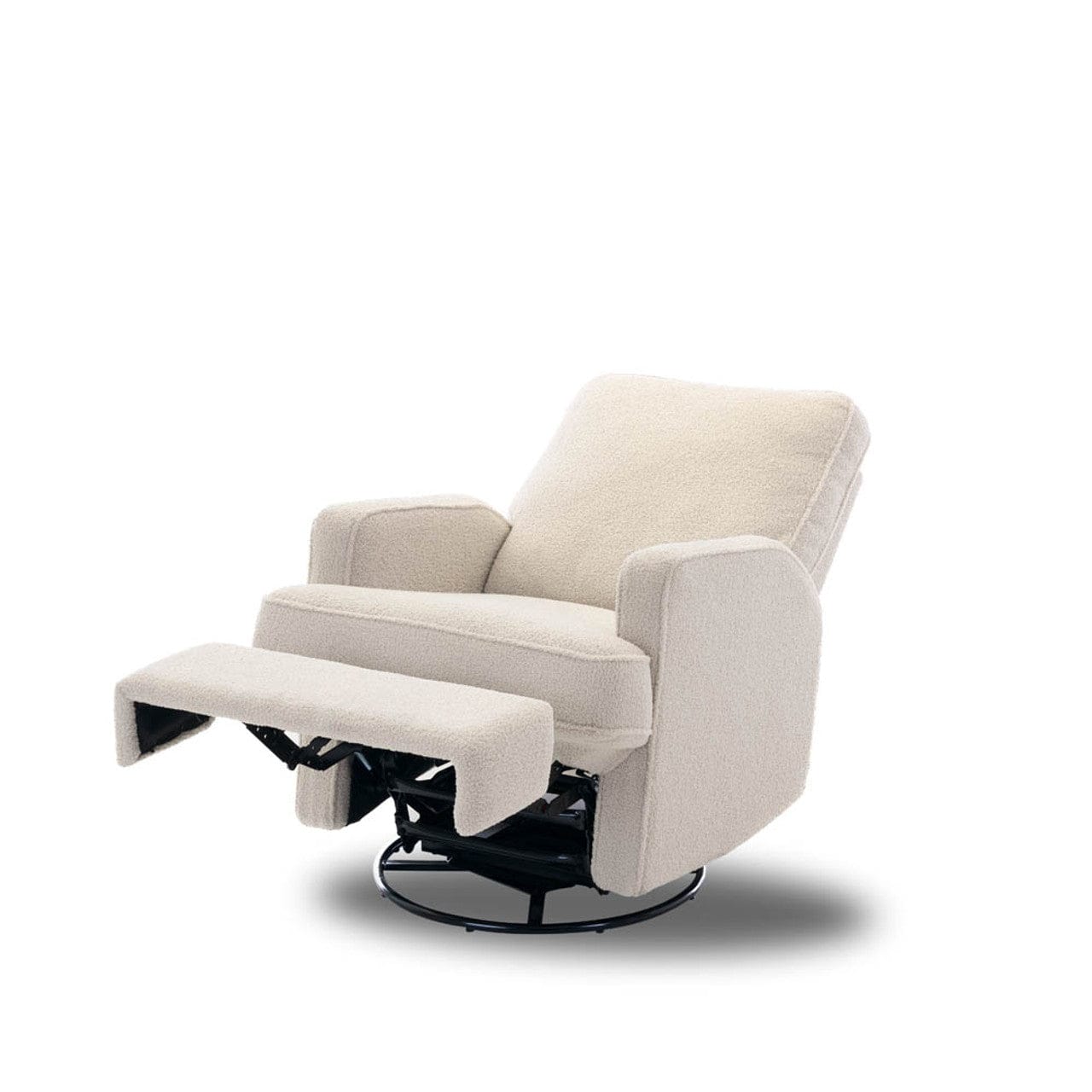 Obaby Madison Electric Swivel Glider Recliner Chair Teddy Ivory Obaby