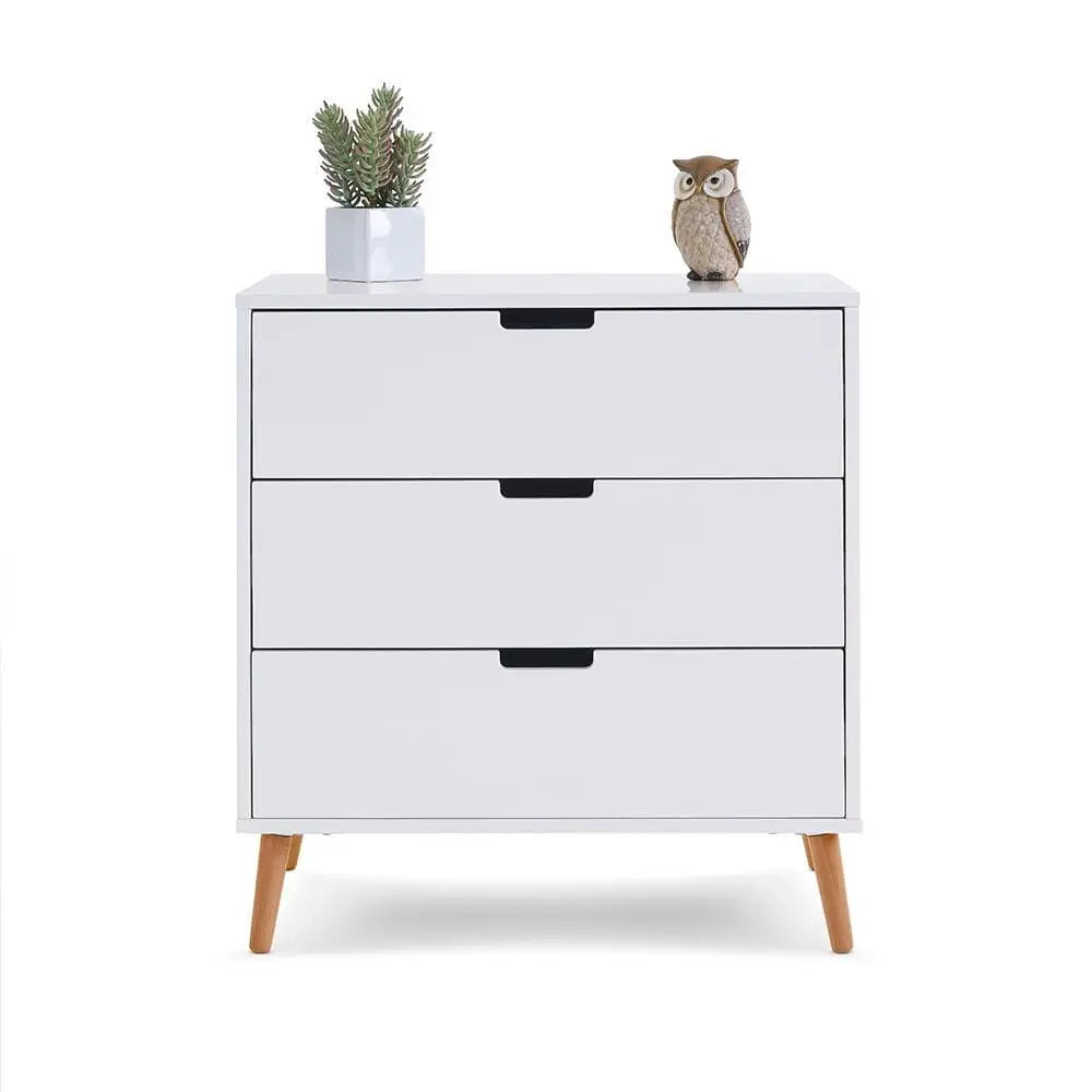 Obaby Maya 3 Piece Nursery Furniture Set – White & Natural Wood Obaby