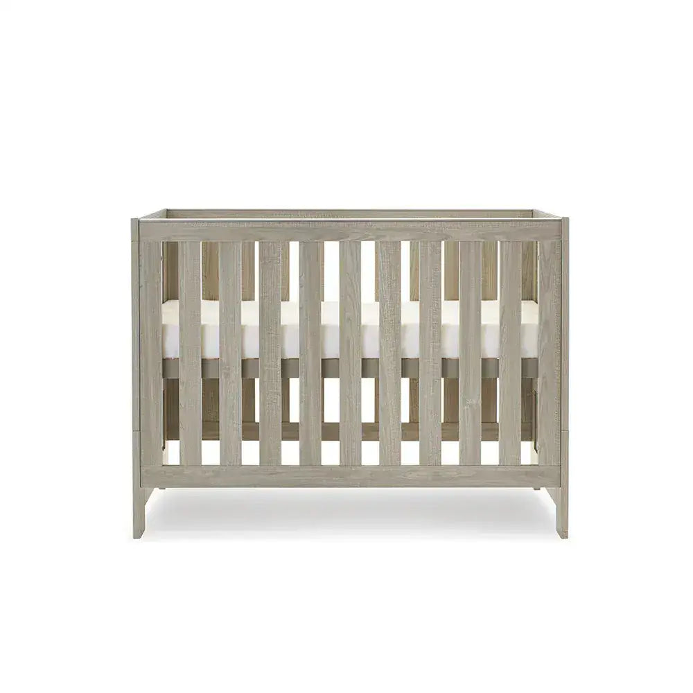 OBaby Nika Mini Cot Bed - Grey wash Obaby