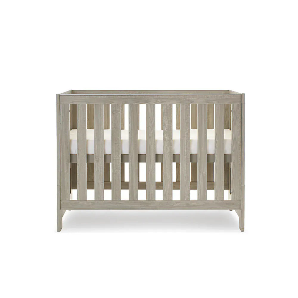 OBaby Nika Mini Cot Bed - Grey wash Obaby