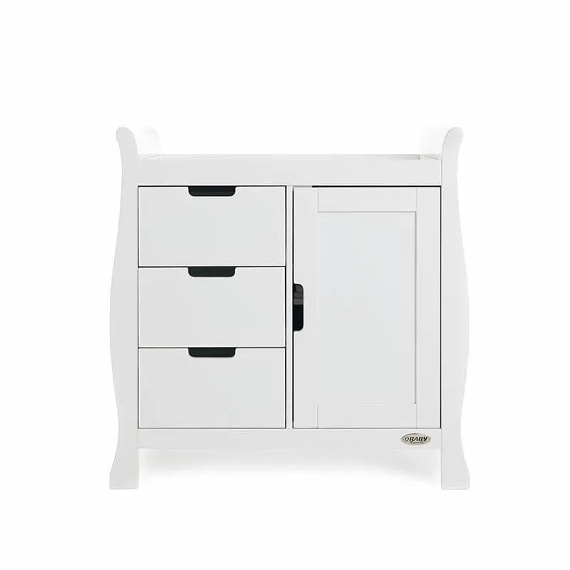 OBaby Stamford 3 Piece Nursery Room Set - White Obaby