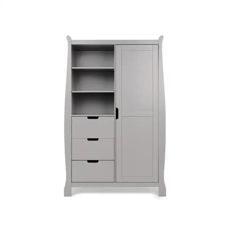 Obaby Stamford Sleigh Double Wardrobe - Warm Grey Obaby