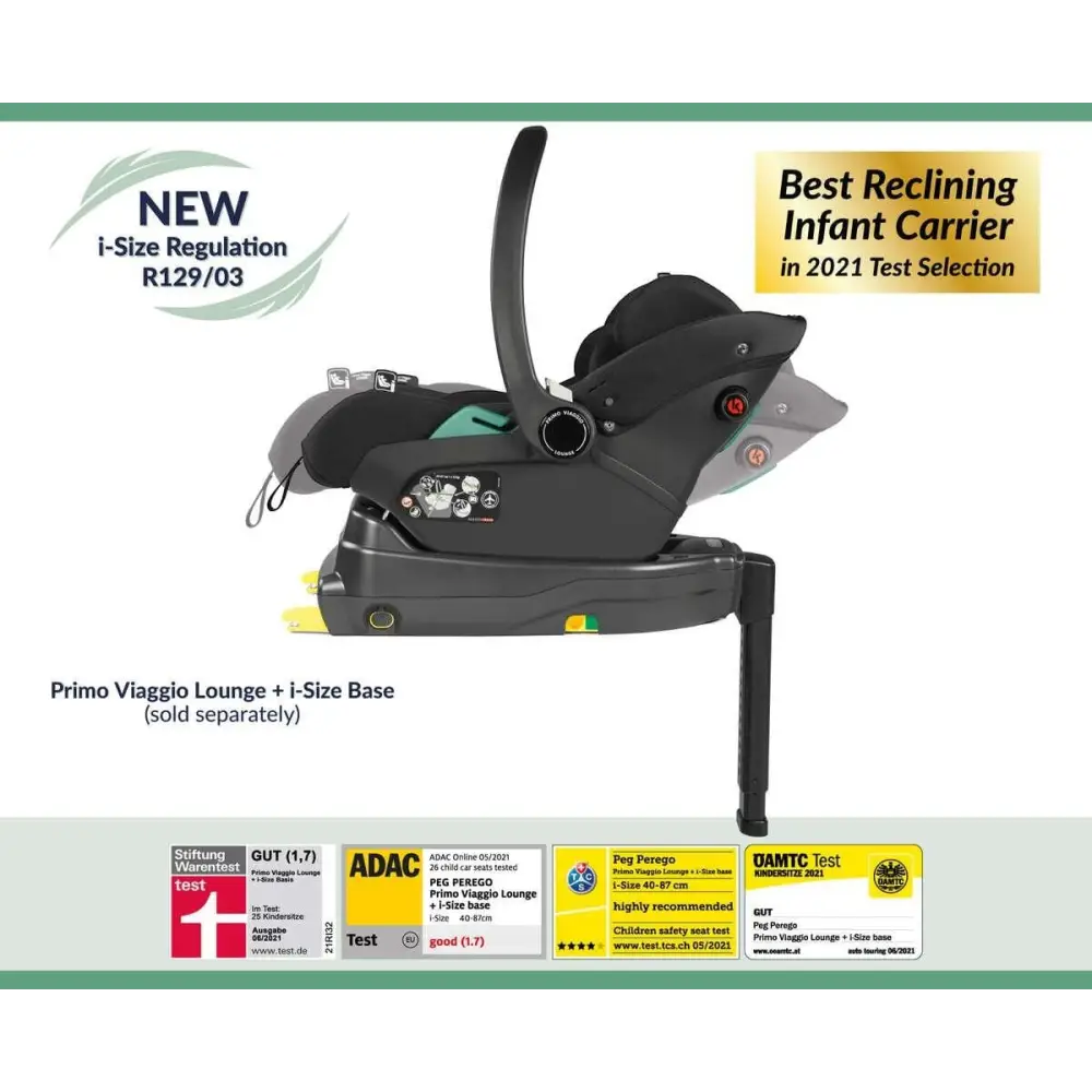Peg Perego Primo Viaggio Lounge Reclining I-Size Car Seat - Graphic Gold Peg Perego