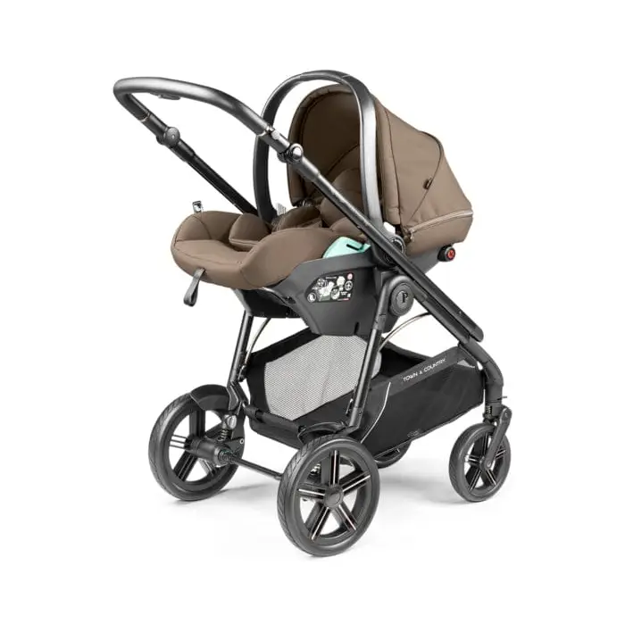 Peg Perego Veloce Deluxe Town Country Travel System i-Size Accessory Bundle - Pine Bark Peg Perego
