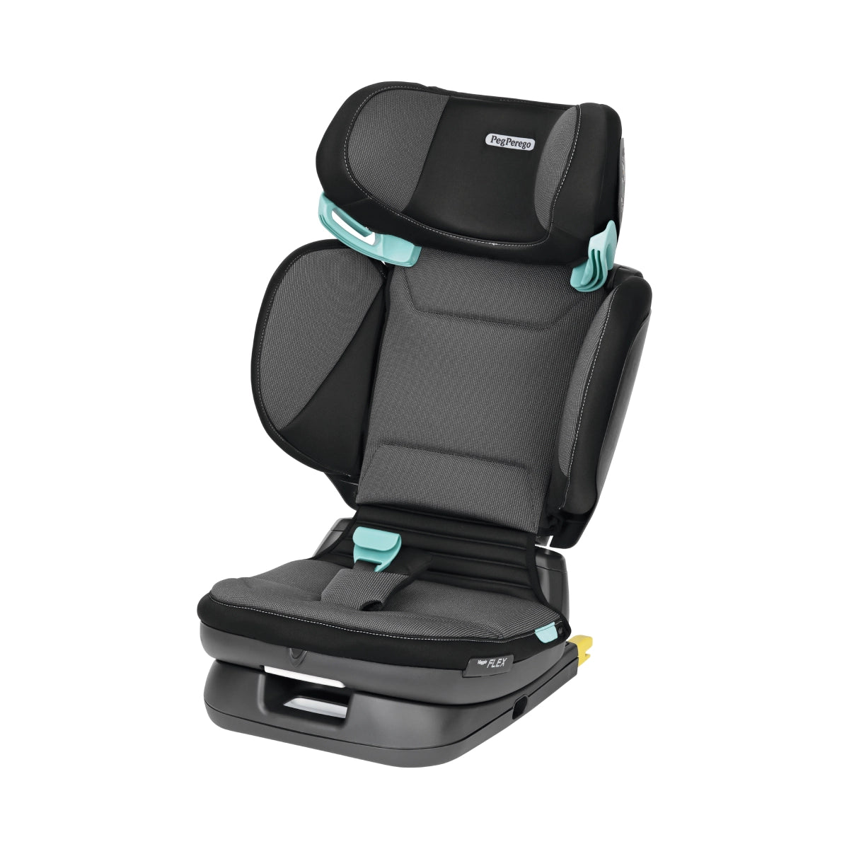Peg Perego Viaggio Flex Crystal Black Car Seat (100–150cm) i-Size Foldable ISOFIX Booster 3–12 Years