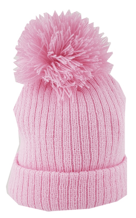 Pink Knitted hat with pom pom General pesci baby