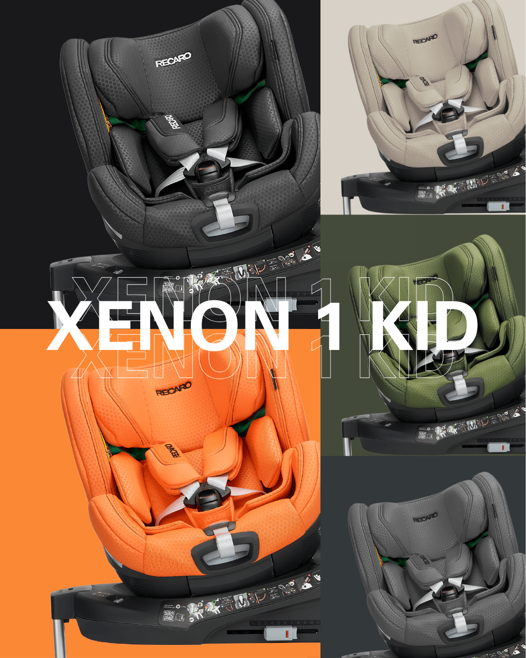 Recaro Xenon 1 Kid Baby Car Seat (61-125cm) - Epic Green General Recaro