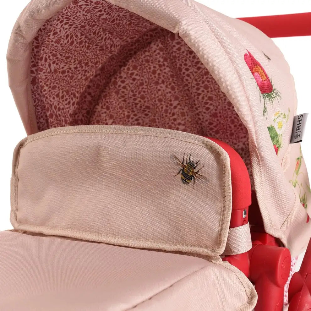 Roma RHS Flora Single Dolls Pram – Eco-Friendly 2-in-1 Toy Pram for Ages 3+ Roma Prams