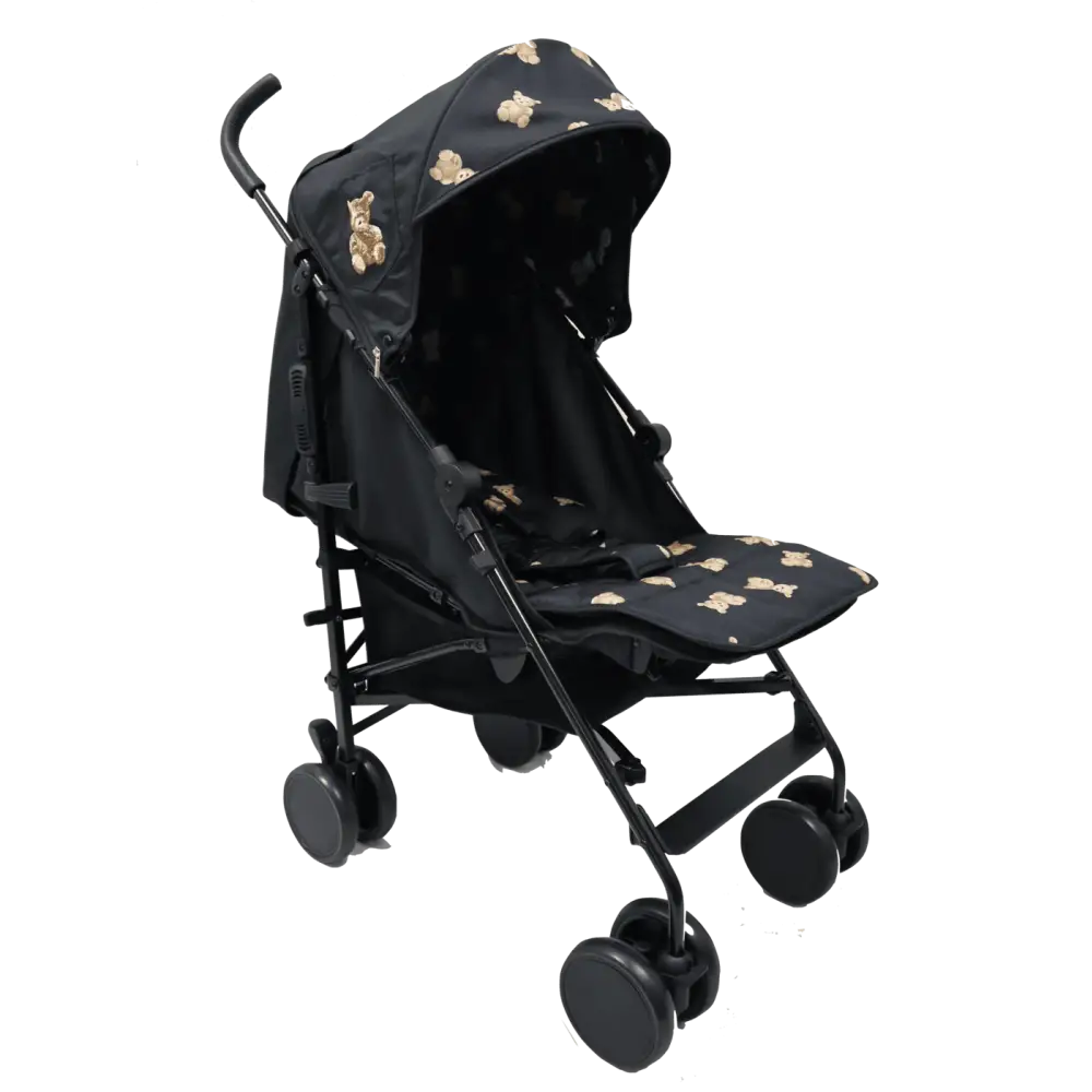 Roma Star Teddy Pushchair - Black Teddy Bear's Roma Prams