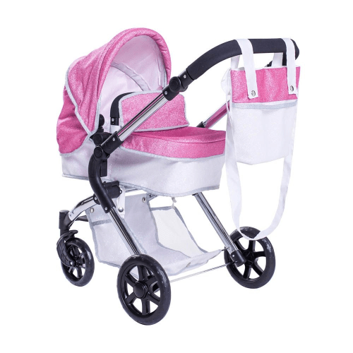Amy Child s Collection Roma Stephanie Pink Glitter Dolls Pram Ideal for 3 9 Years Baby Boutique UK
