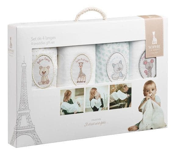 Sophie la Girafe® – Set of 4 Muslin Cloths General Sophie La Girafe