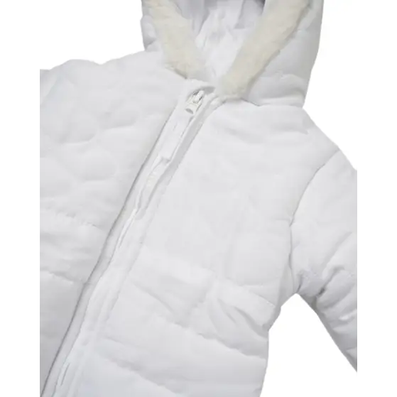 Unisex Baby White Padded Snowsuit General rock a bye baby