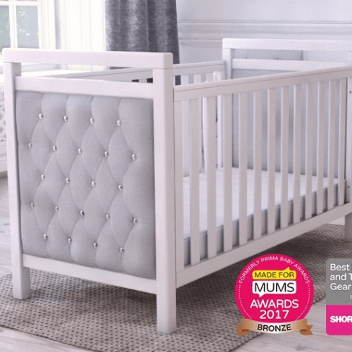 Velvet Luxury Deluxe Chesterfield Style Padded Cot Bed Babymore