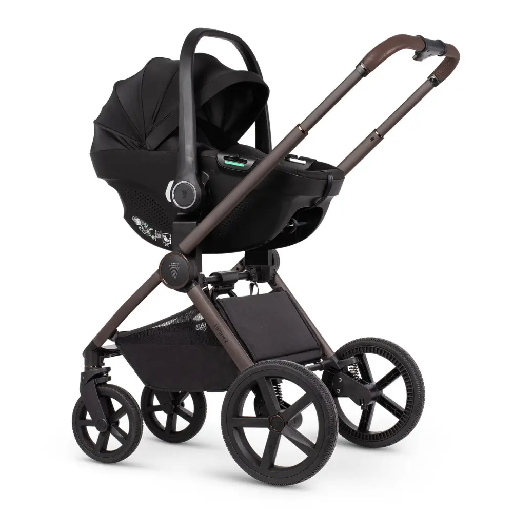 Venicci Upline 2 Burgundy Special Edition Pram 3 in 1 + 360 Tiago Black Bundle General Venicci