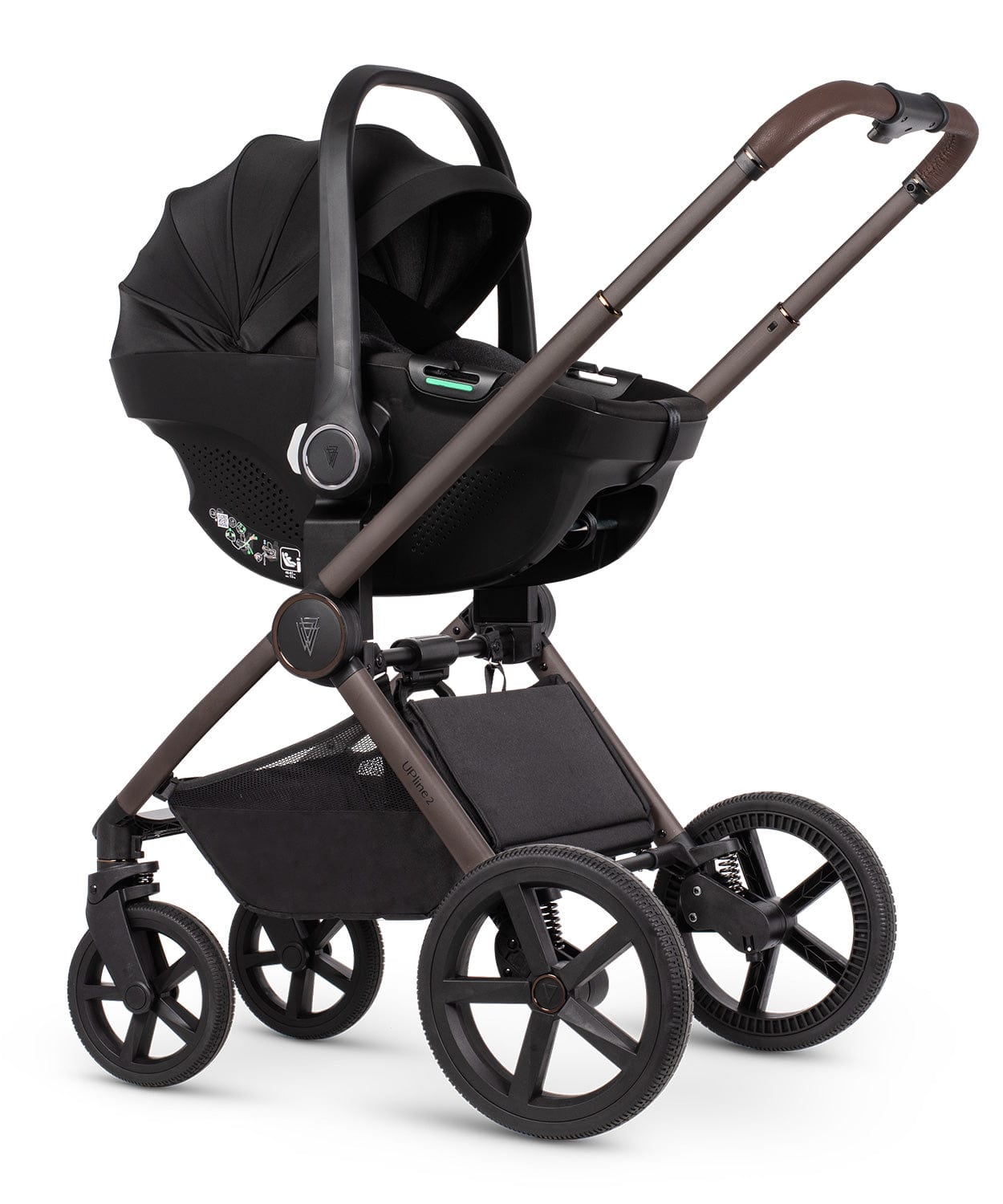 Venicci Upline 2 Burgundy Special Edition Pram 3 in 1 + 360 Tiago Black Bundle General Venicci