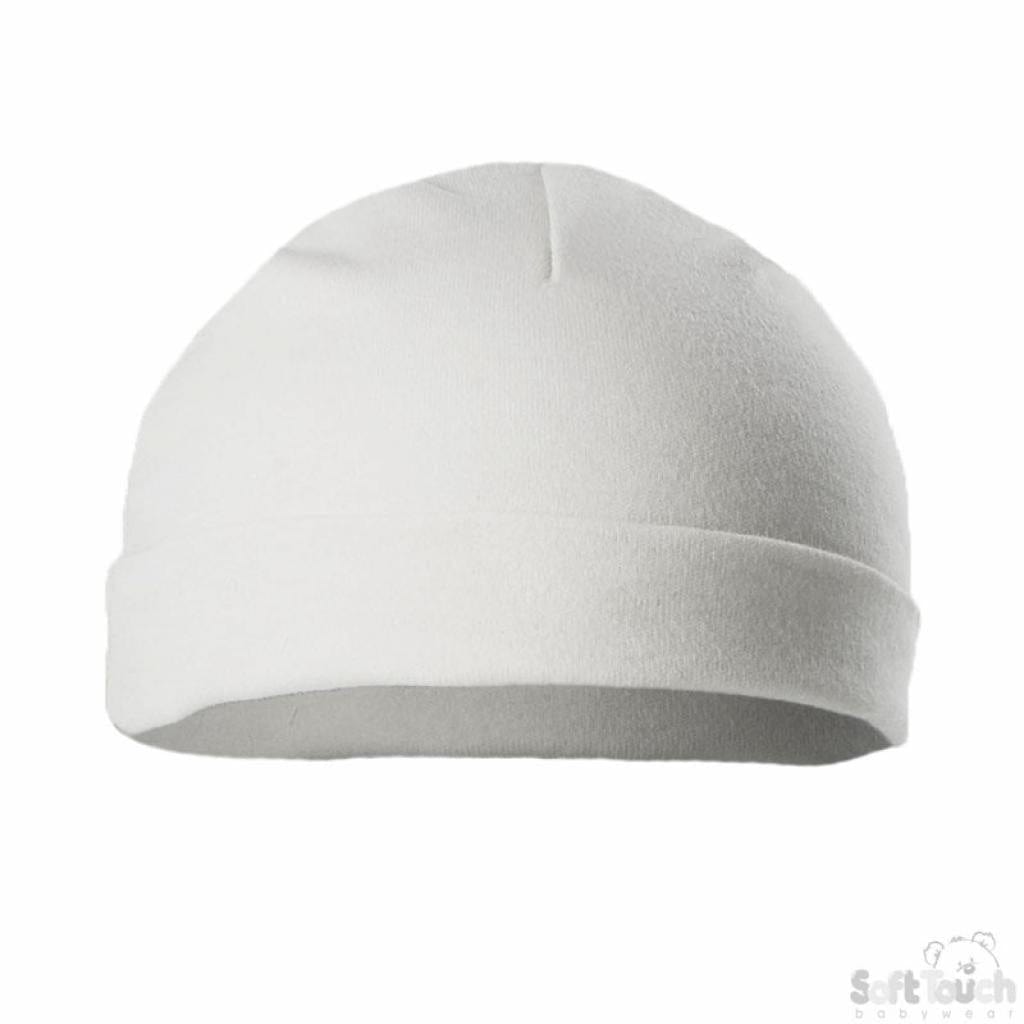 White Baby Hospital Hat - Cotton General soft touch