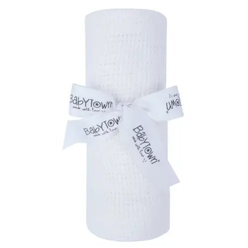 White Cellular Blanket General Baby Town