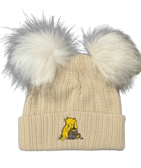 Winnie The Pooh Double Pom Pom Hat - Beige General Not specified